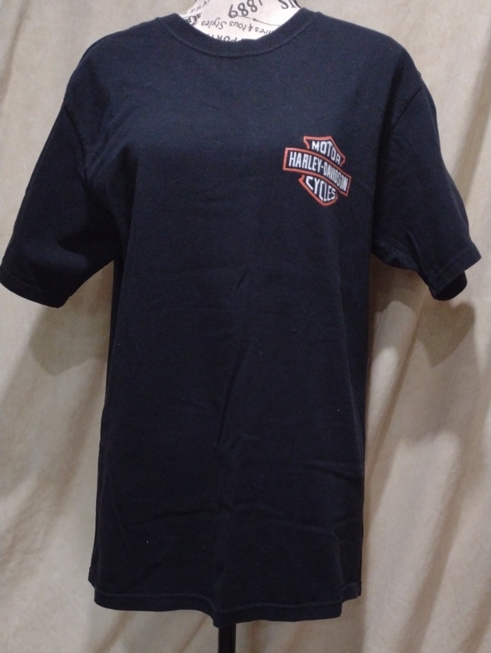 Harley-Davidson Black Tee with Red Shield Logo